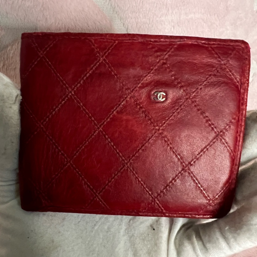 CHANEL Picolore Bi-fold Red Wallet